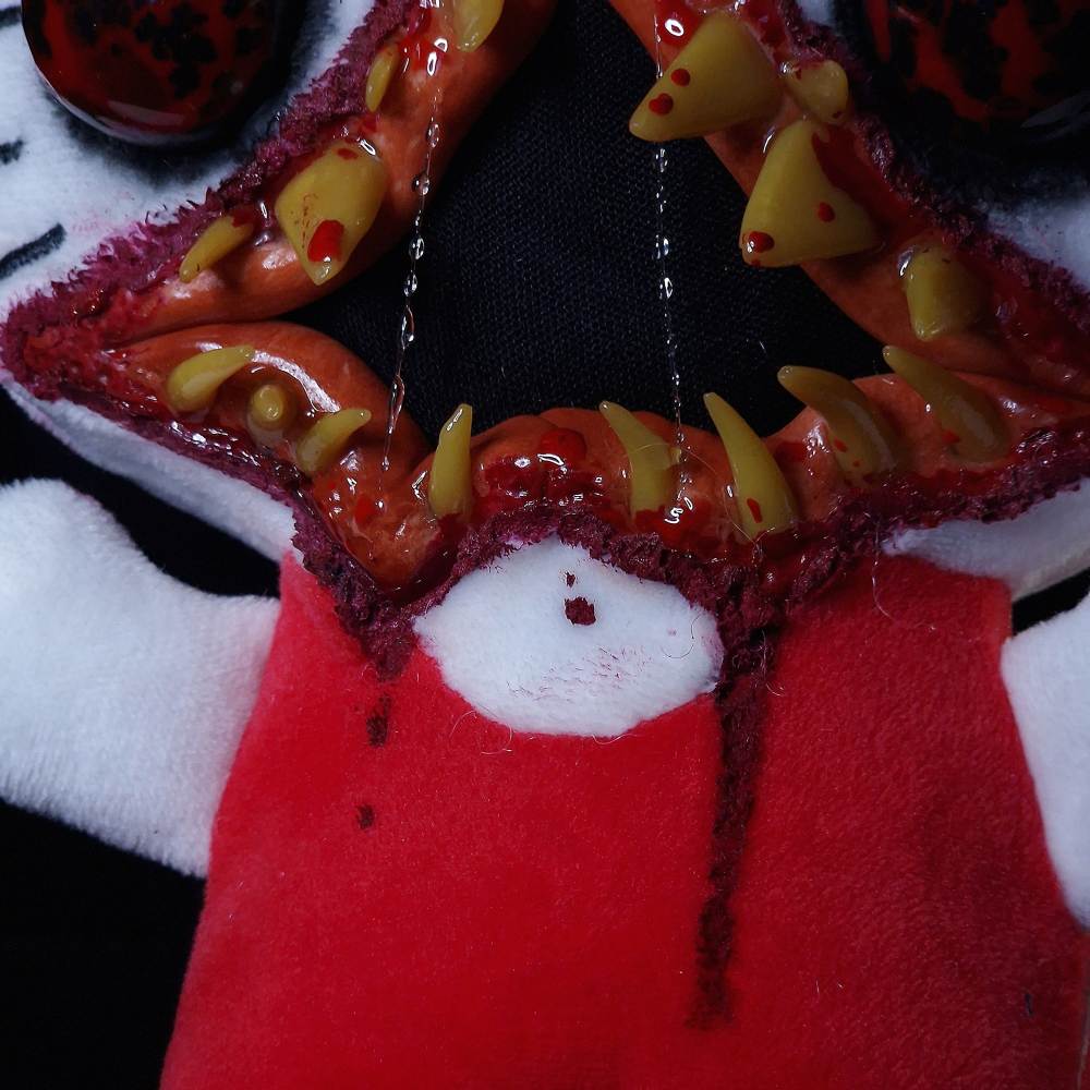 Saritasangerart Hello Kitty - Horror handmade hello kitty Peluche - Blanc